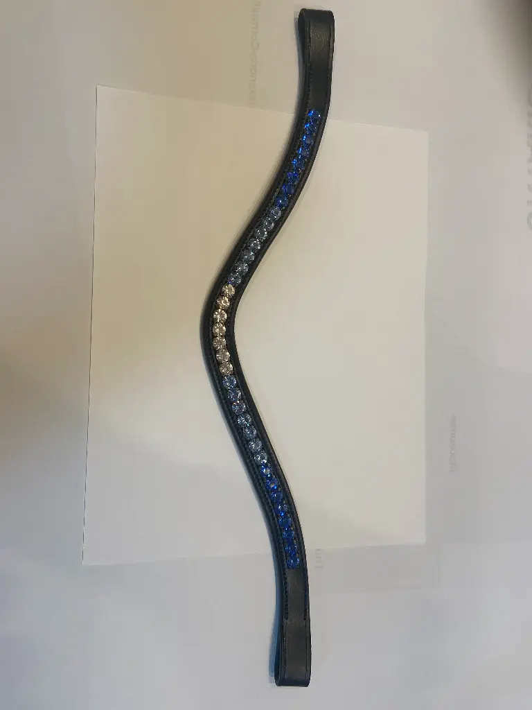Blue & White Wave Crystal Browband